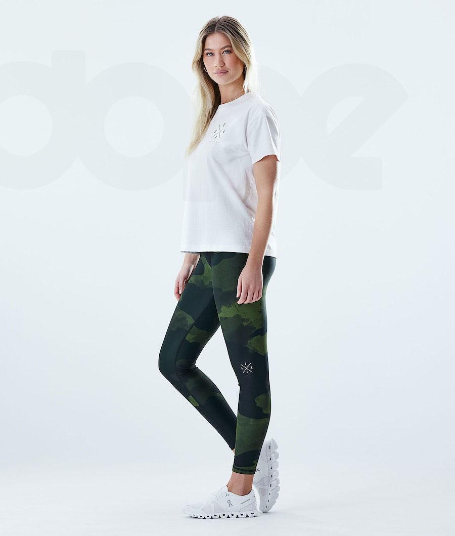 Dope Razor W Donna Leggings Verdi Camouflage | ITSO3824