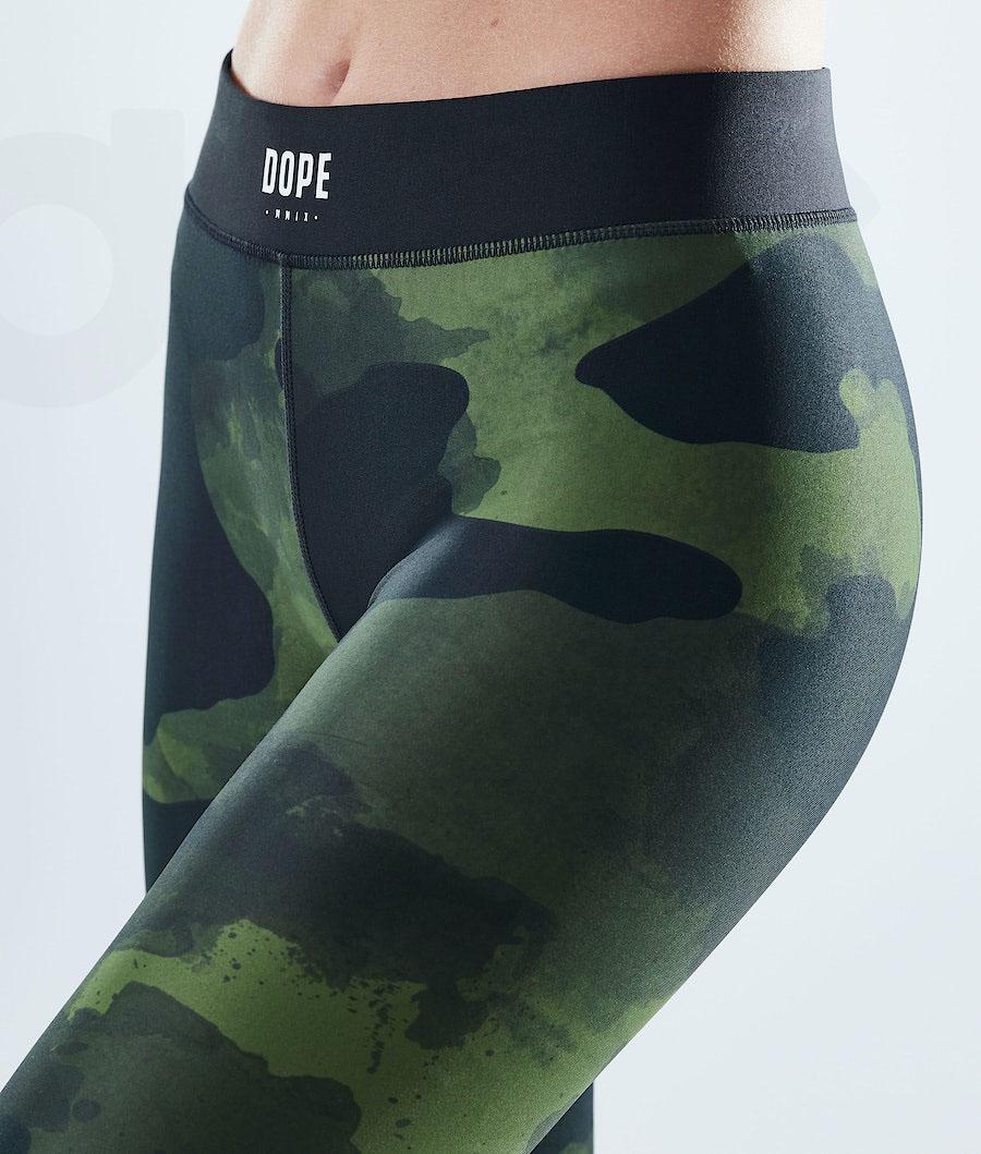 Dope Razor W Donna Leggings Verdi Camouflage | ITSO3824