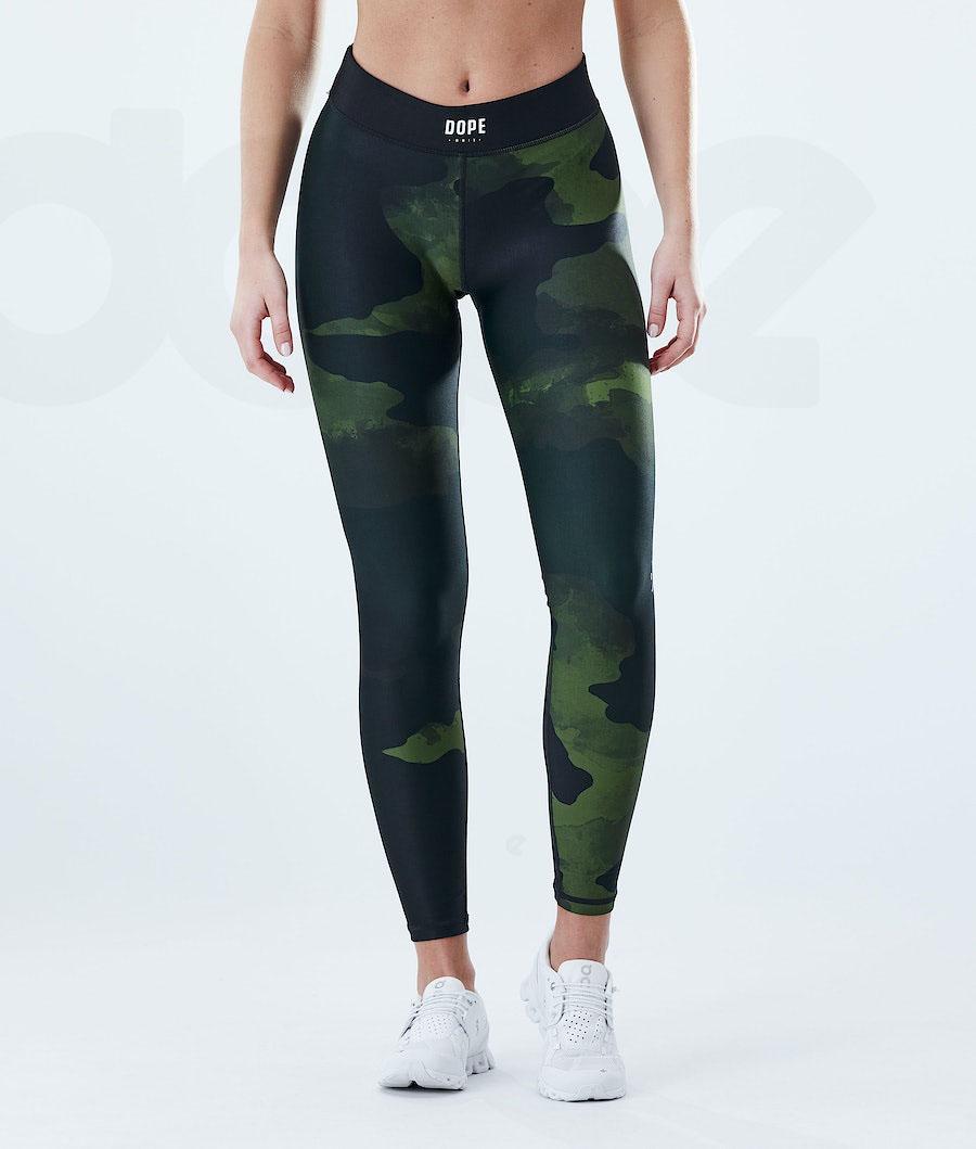 Dope Razor W Donna Leggings Verdi Camouflage | ITSO3824