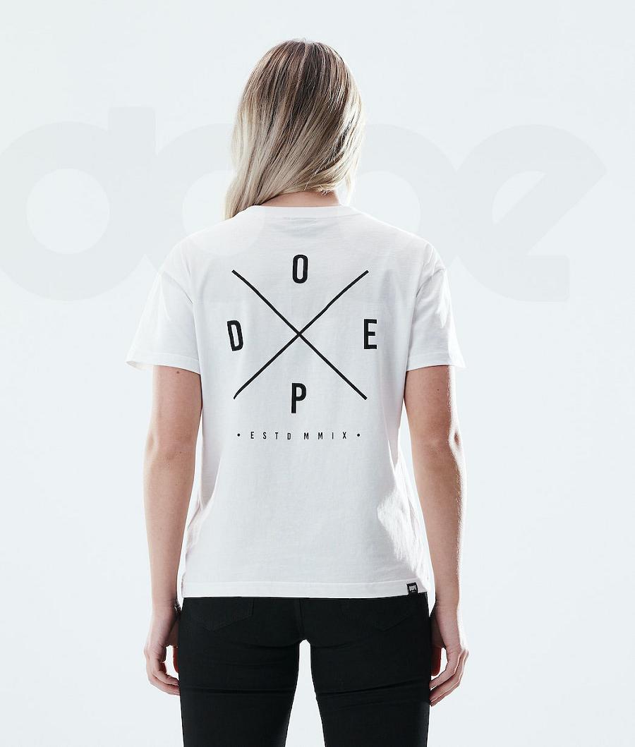 Dope Regular 2X-UP Donna Magliette Bianche | ITVD3760