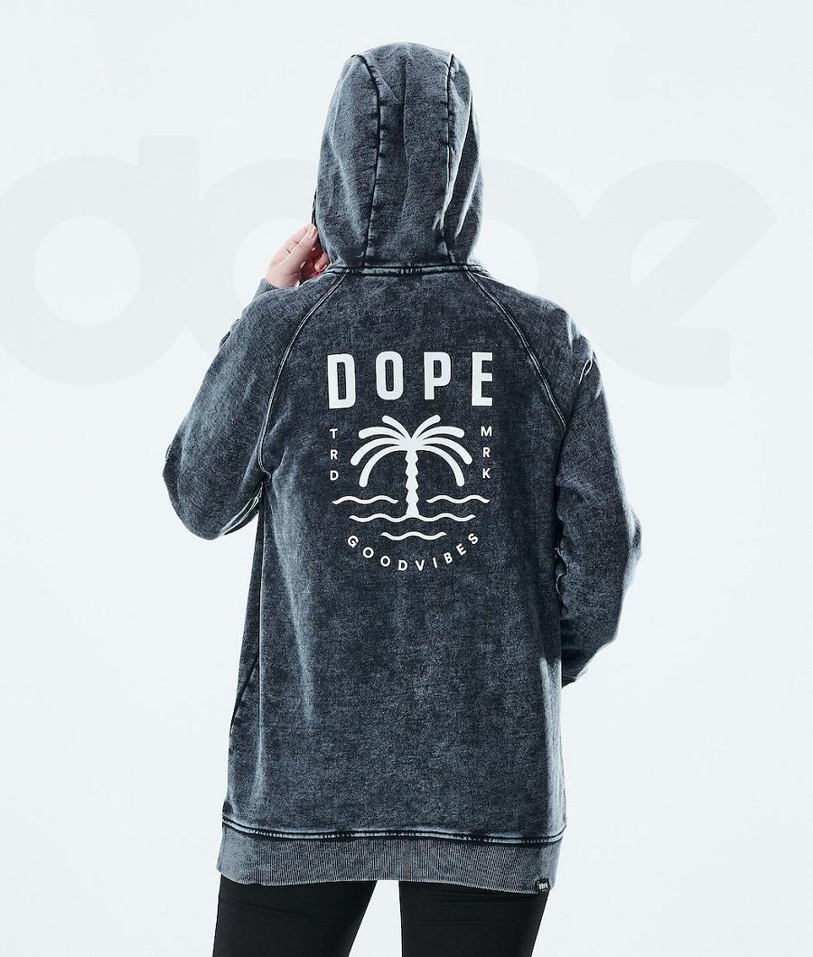 Dope Regular Palm Donna Felpa Con Cappuccio Nere | ITPQ3851