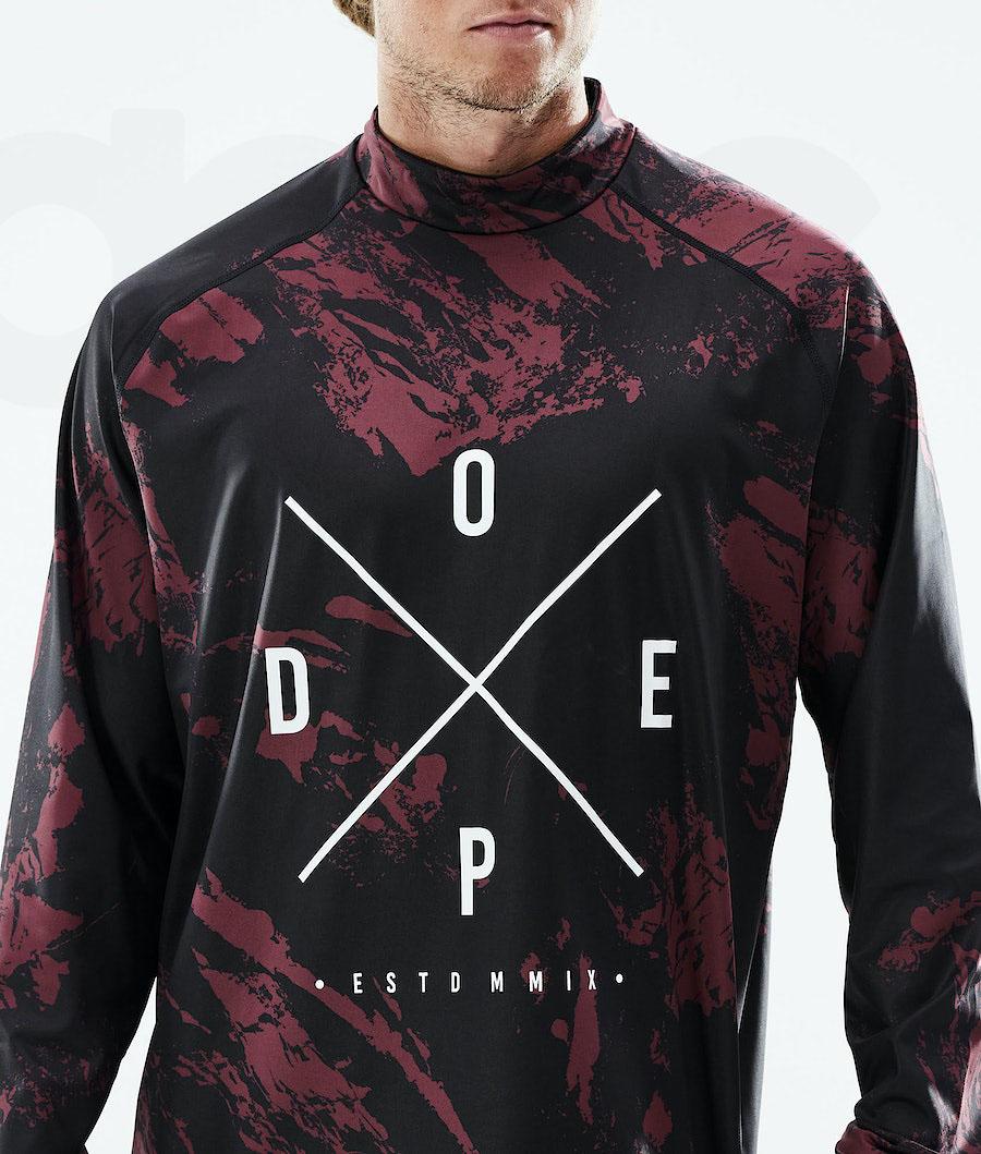 Dope Snuggle 2X-Up Paint Uomo Maglia Termica Bordeaux | ITGL3068