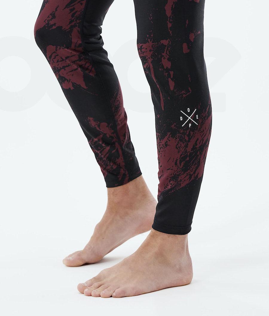 Dope Snuggle 2X-Up Paint Uomo Pantaloni Termici Bordeaux | ITTV3078