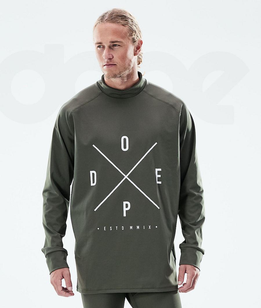 Dope Snuggle 2X-Up Uomo Maglia Termica Verde Oliva Verdi | ITMA3065