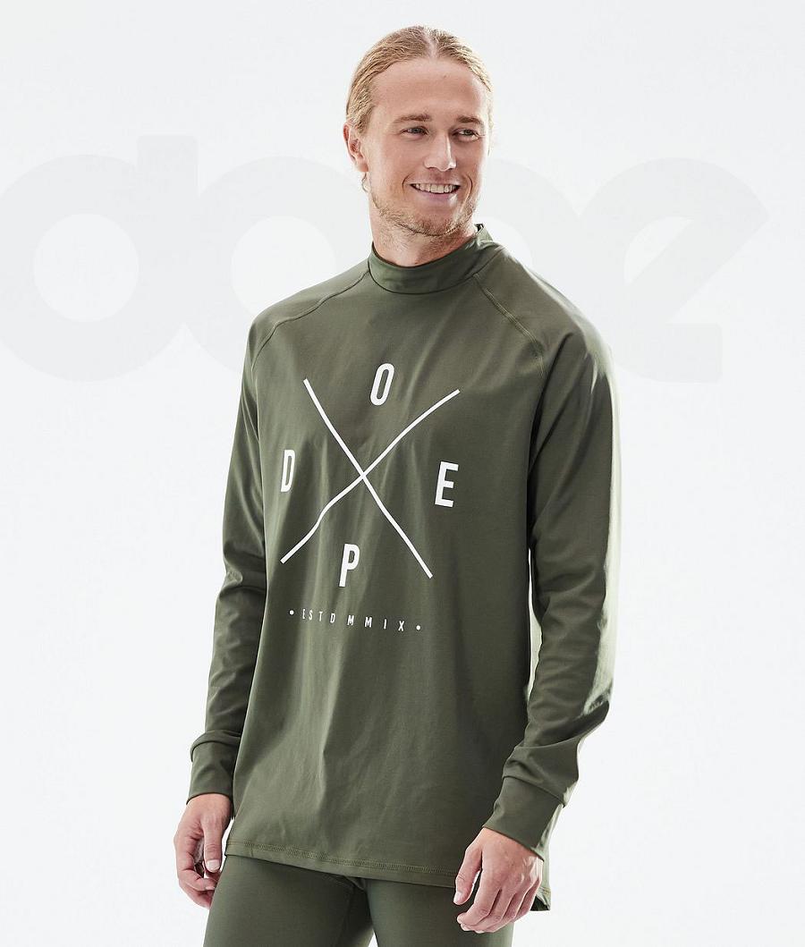 Dope Snuggle 2X-Up Uomo Maglia Termica Verde Oliva Verdi | ITYU3059