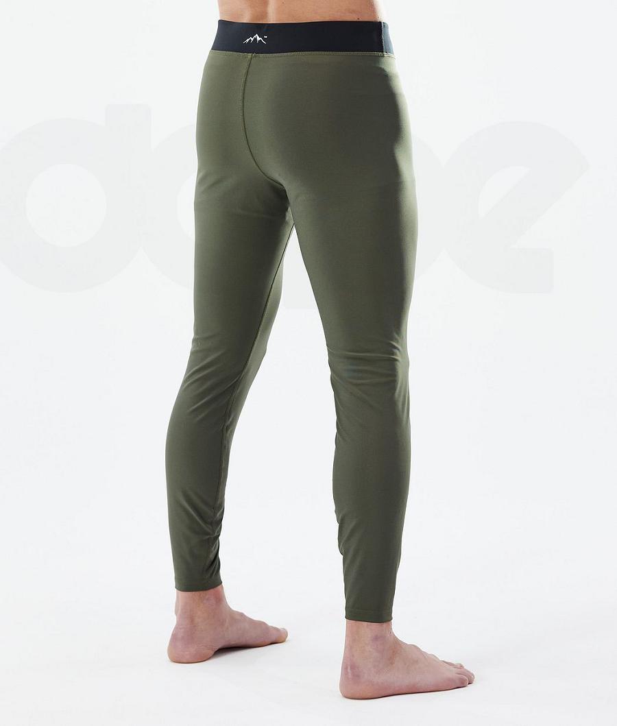 Dope Snuggle 2X-Up Uomo Pantaloni Termici Verde Oliva Verdi | ITSO3071