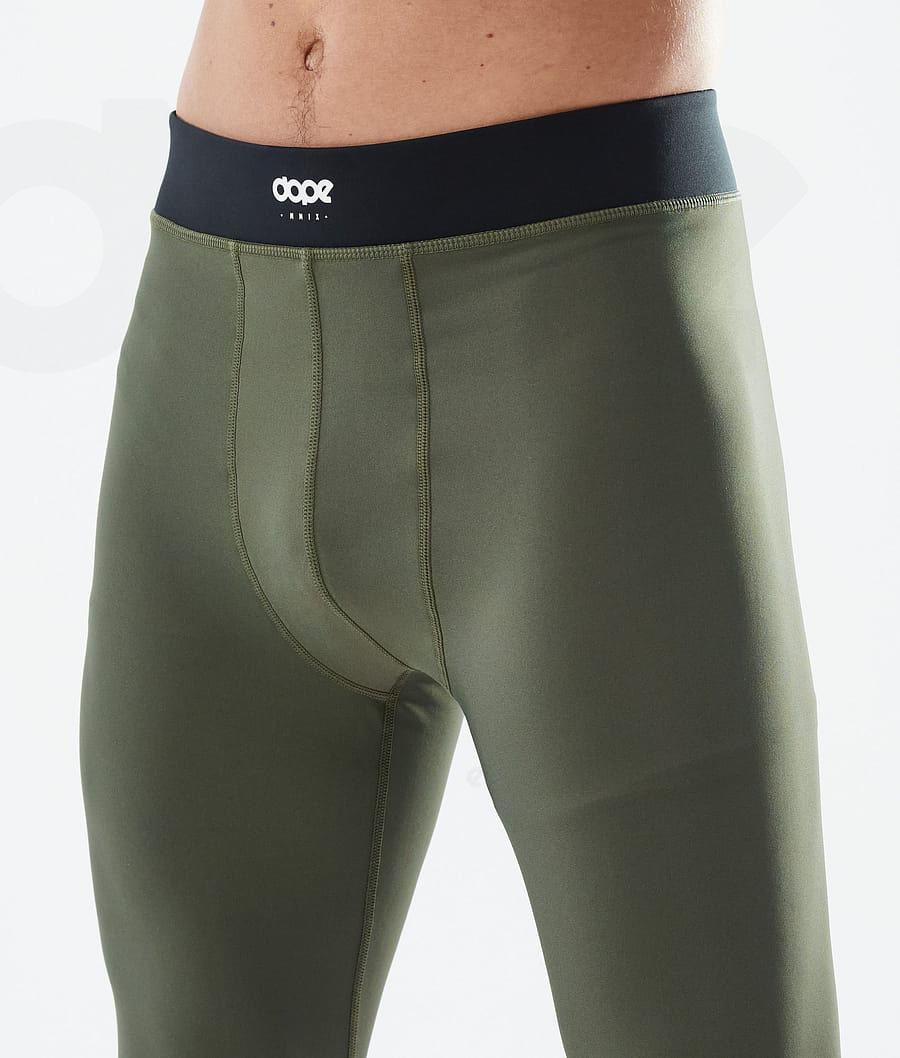 Dope Snuggle 2X-Up Uomo Pantaloni Termici Verde Oliva Verdi | ITSO3071