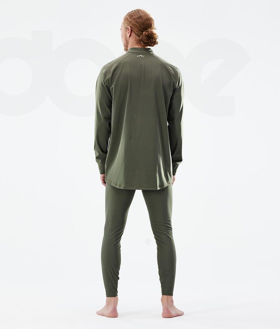 Dope Snuggle 2X-Up Uomo Pantaloni Termici Verde Oliva Verdi | ITSO3071