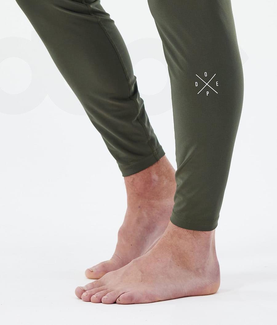 Dope Snuggle 2X-Up Uomo Pantaloni Termici Verde Oliva Verdi | ITSO3071