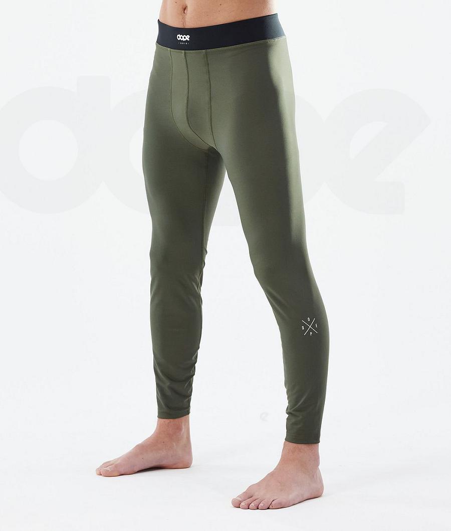 Dope Snuggle 2X-Up Uomo Pantaloni Termici Verde Oliva Verdi | ITSO3071