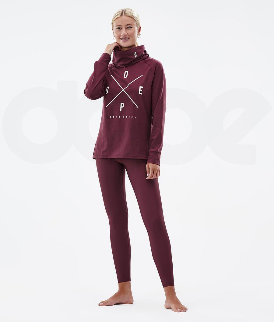 Dope Snuggle W 2X-Up Donna Maglia Termica Bordeaux | ITHK3890