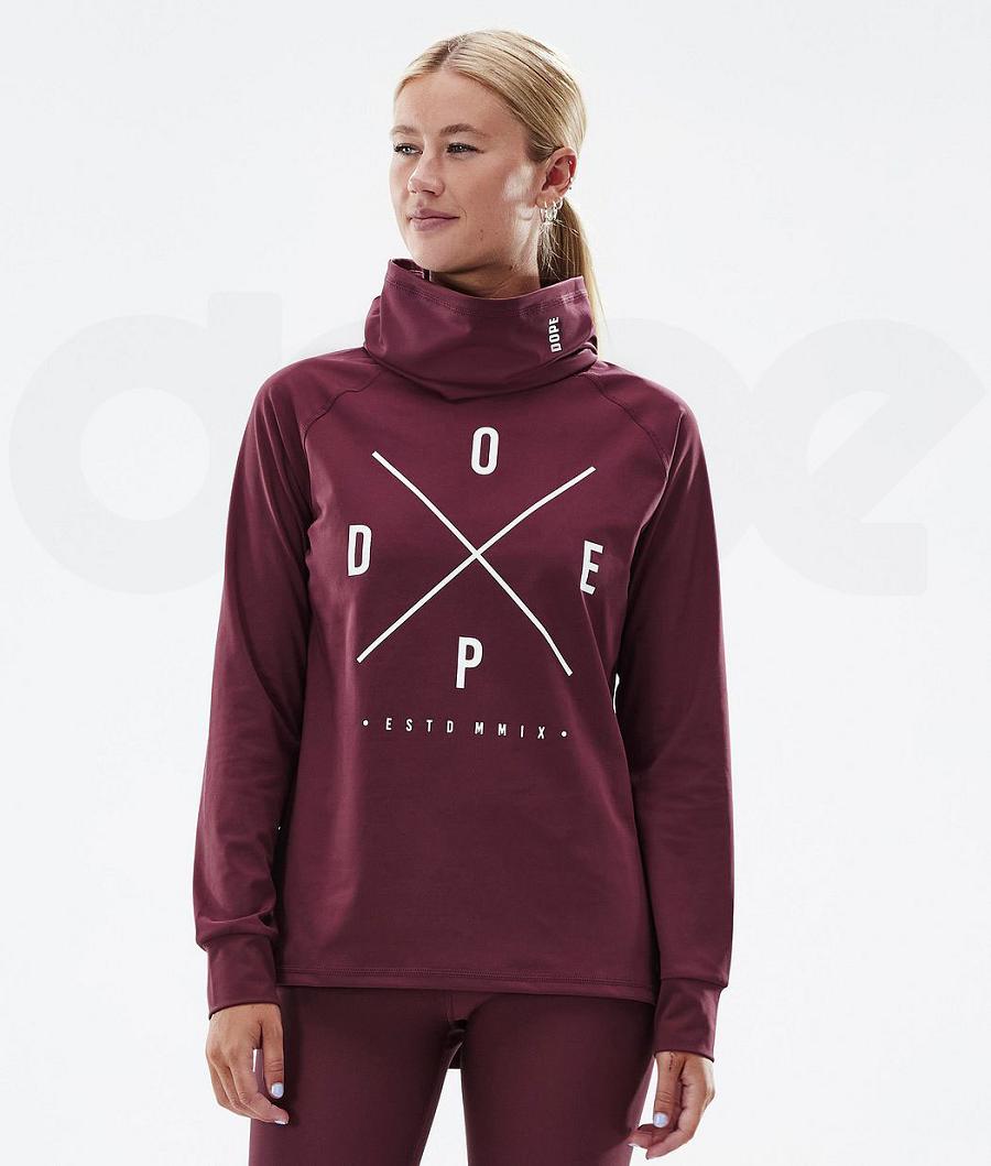 Dope Snuggle W 2X-Up Donna Maglia Termica Bordeaux | ITHK3890