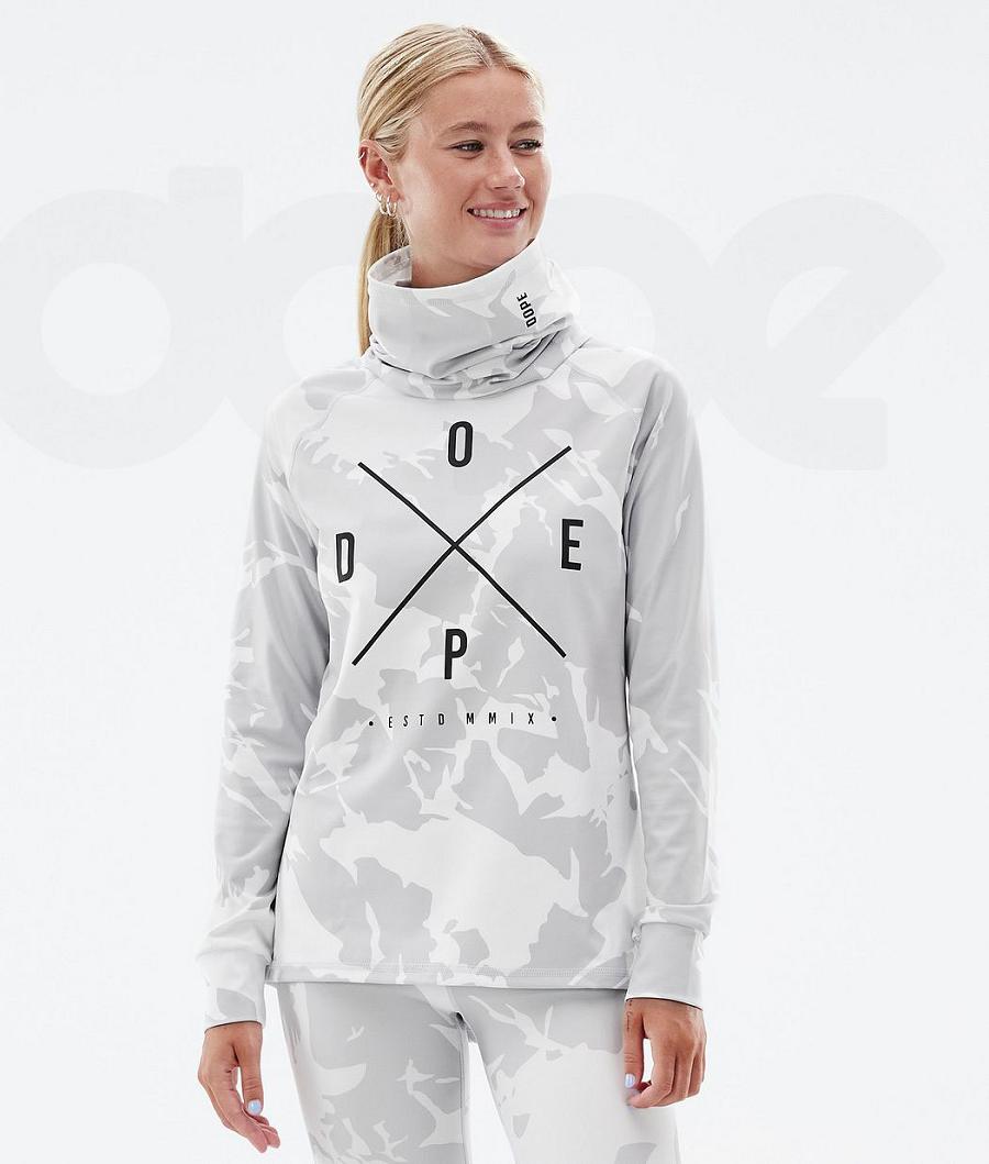 Dope Snuggle W 2X-Up Donna Maglia Termica Grigie Camouflage | ITPQ3896