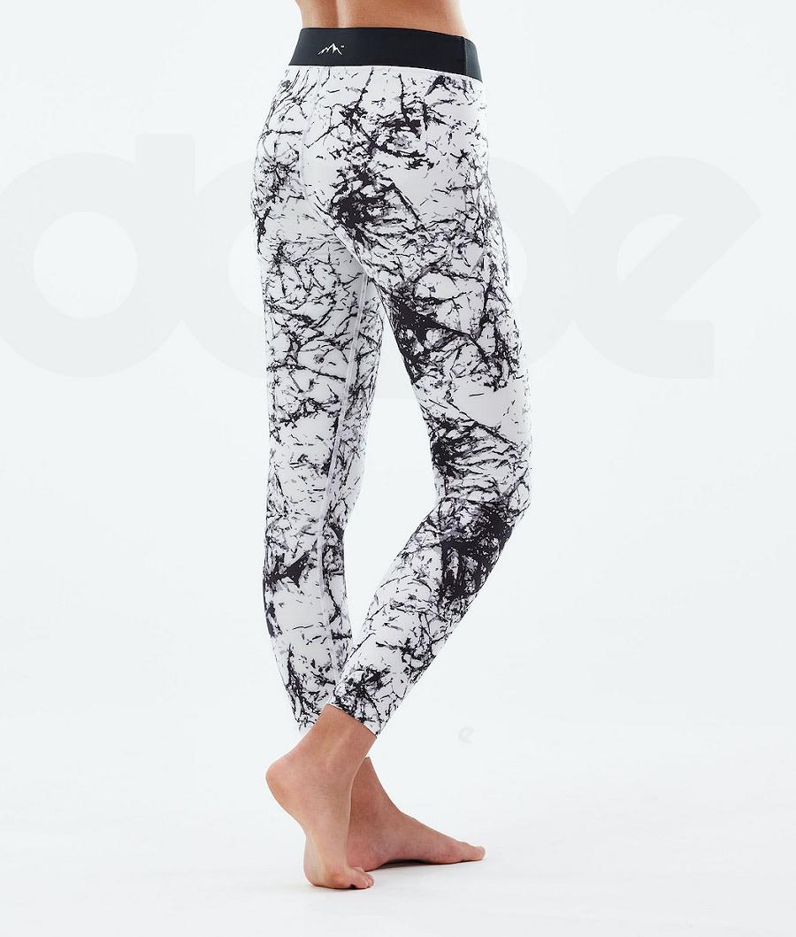 Dope Snuggle W 2X-Up Donna Pantaloni Termici Bianche Nere | ITOR3904