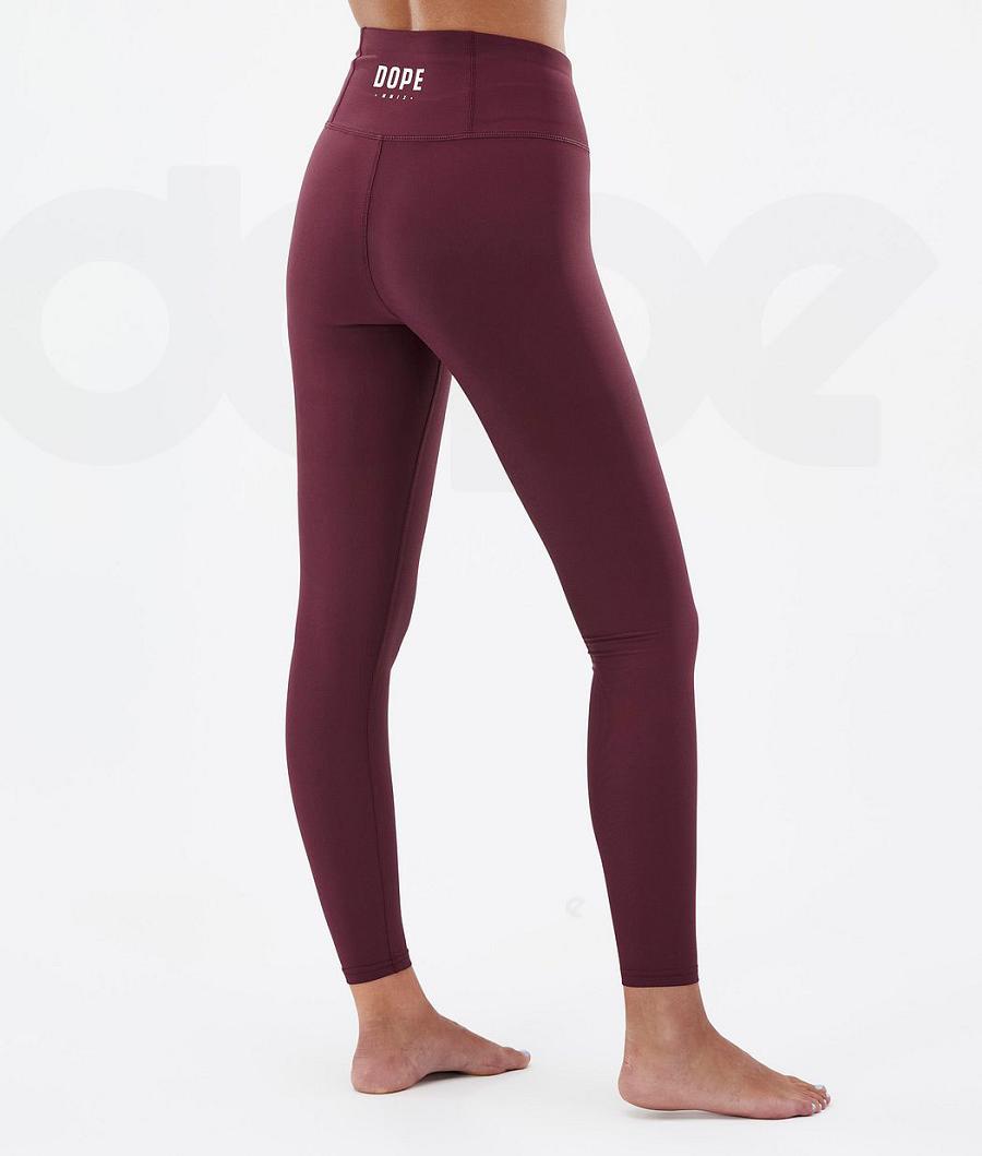 Dope Snuggle W 2X-Up Donna Pantaloni Termici Bordeaux | ITQZ3912