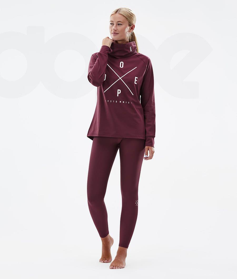 Dope Snuggle W 2X-Up Donna Pantaloni Termici Bordeaux | ITQZ3912