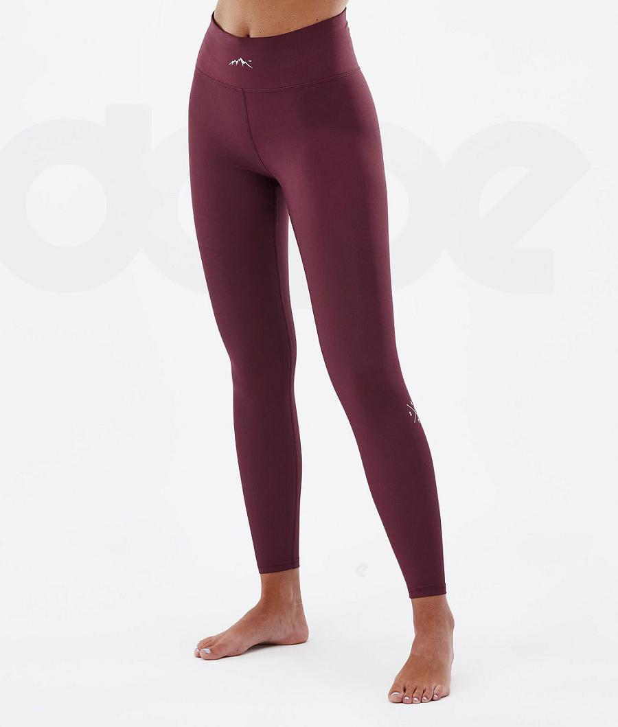 Dope Snuggle W 2X-Up Donna Pantaloni Termici Bordeaux | ITQZ3912