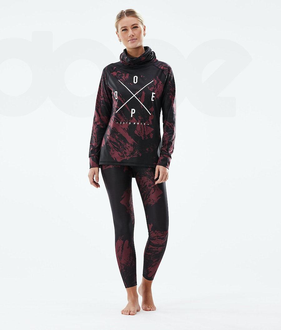 Dope Snuggle W 2X-Up Paint Donna Maglia Termica Bordeaux | ITSO3901