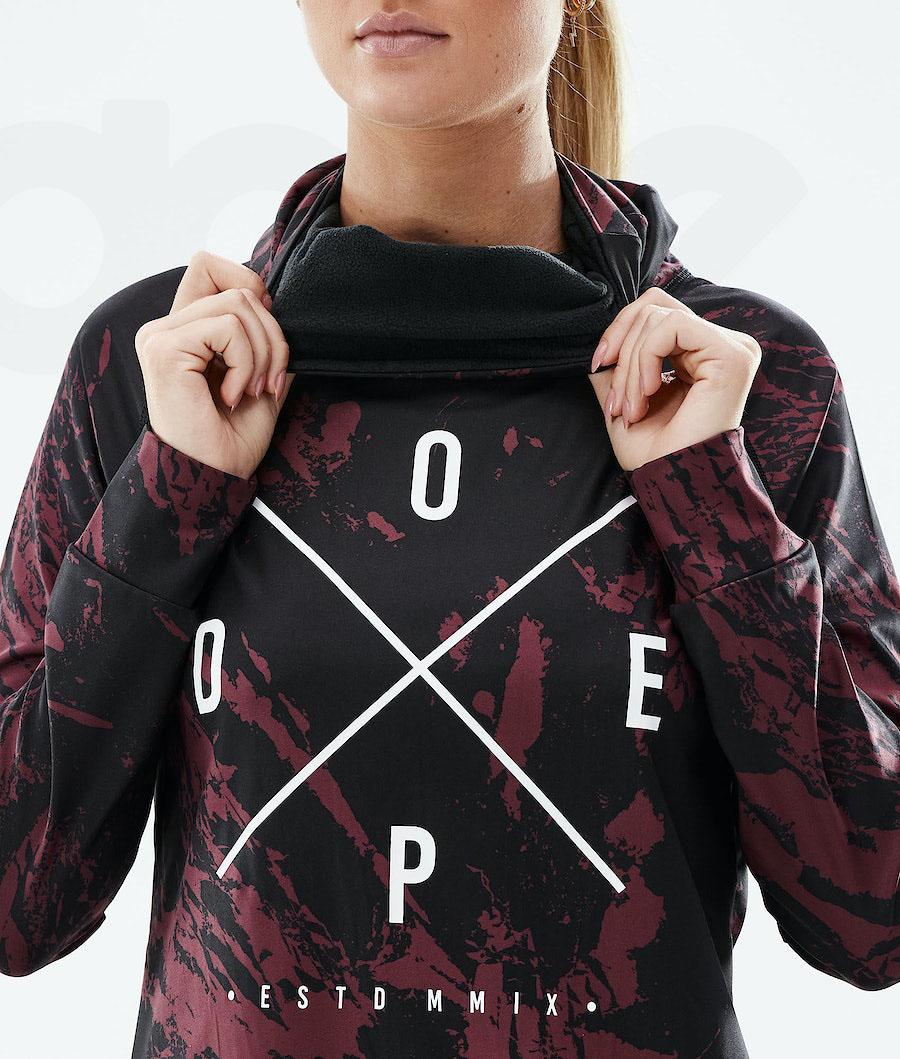 Dope Snuggle W 2X-Up Paint Donna Maglia Termica Bordeaux | ITSO3901