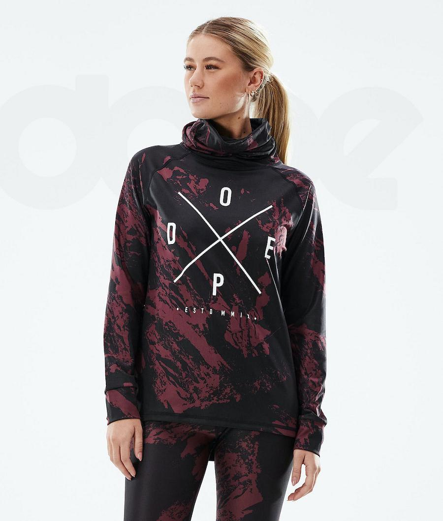 Dope Snuggle W 2X-Up Paint Donna Maglia Termica Bordeaux | ITSO3901