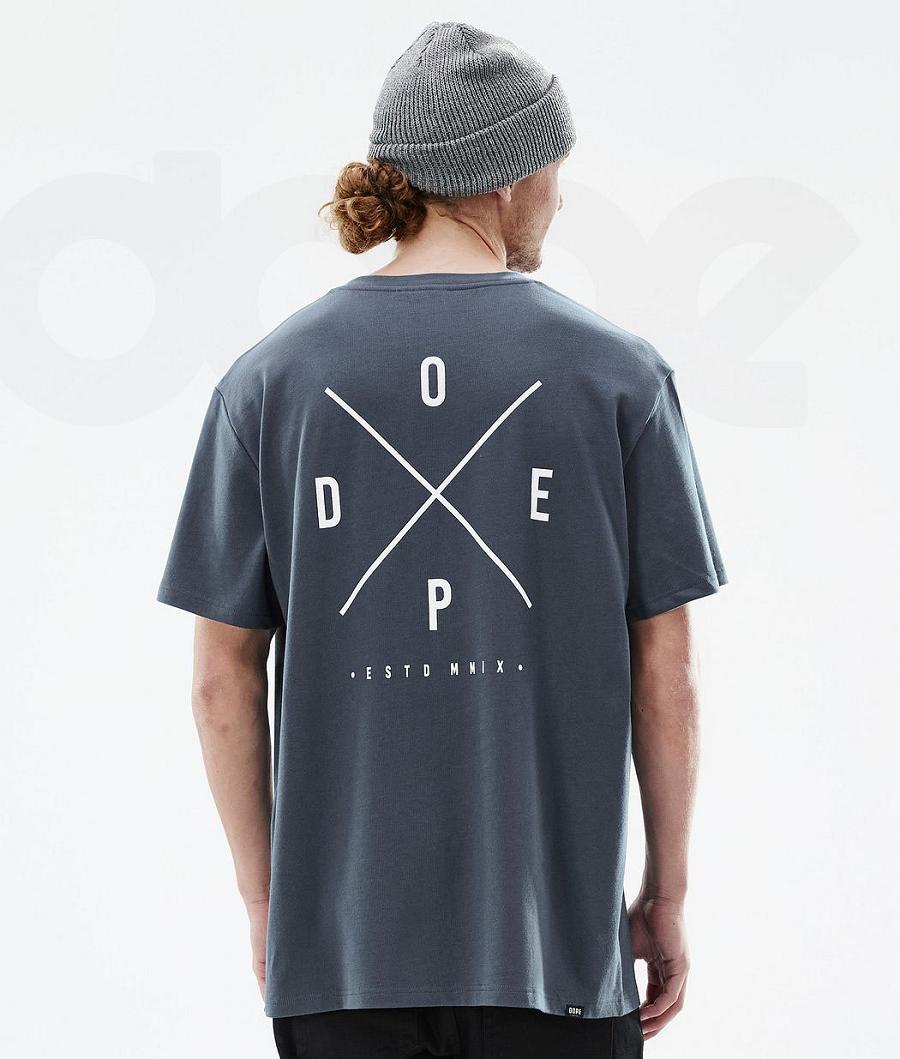 Dope Standard 2X-Up Uomo Magliette Blu | ITUT2987