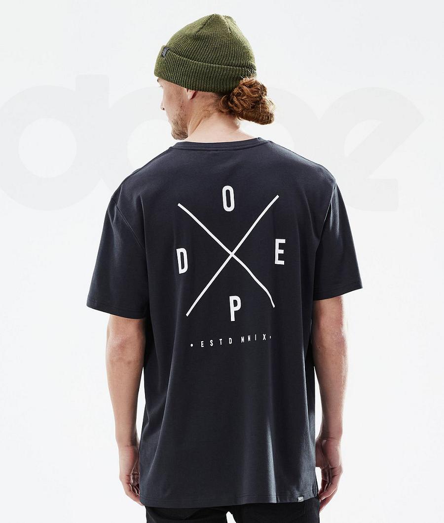 Dope Standard 2X-Up Uomo Magliette Nere | ITYU2988