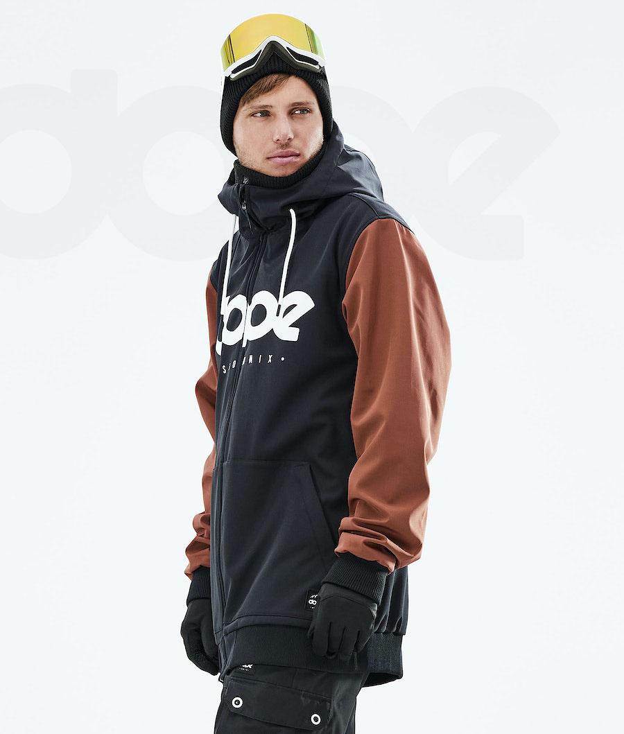 Dope Standard DO Uomo Giacche Snowboard Nere Marroni | ITYU2819