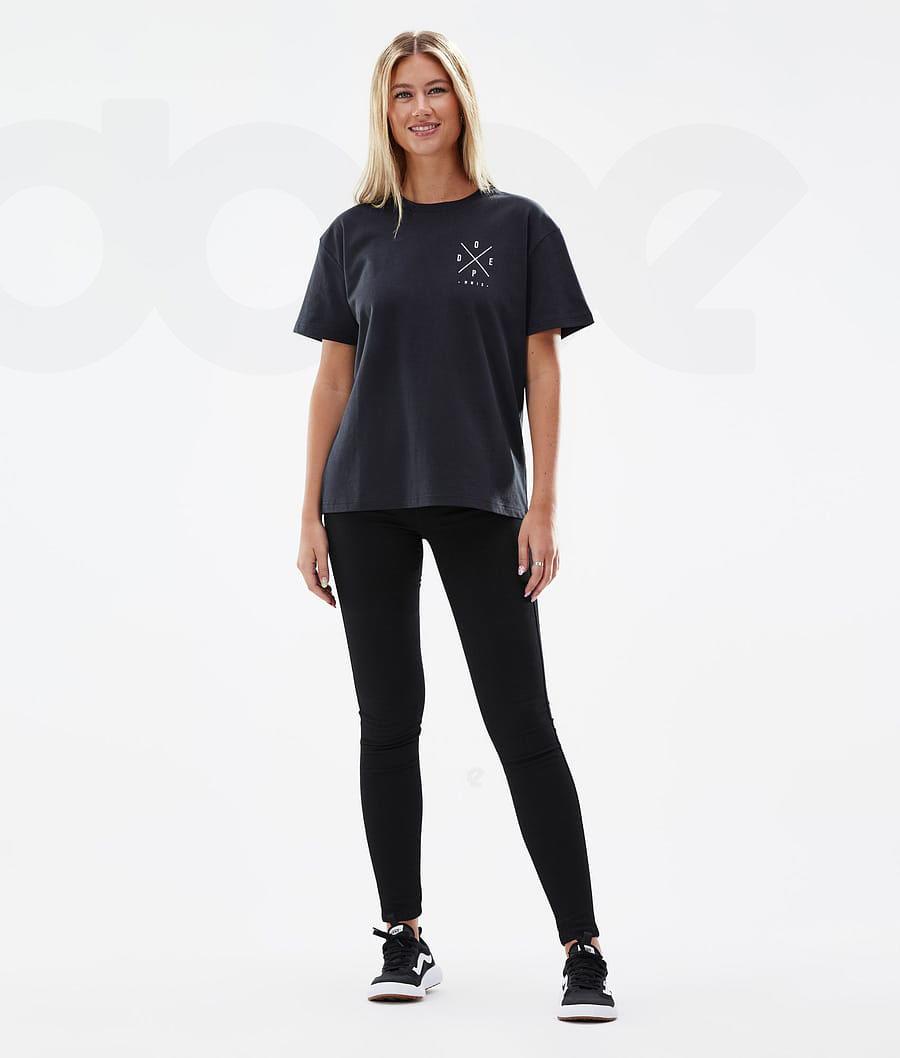 Dope Standard W 2X-Up Donna Magliette Nere | ITPQ3774