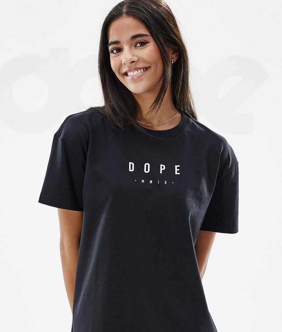 Dope Standard W Peak Donna Magliette Nere | ITIS3776