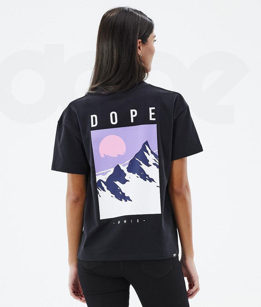 Dope Standard W Peak Donna Magliette Nere | ITIS3776