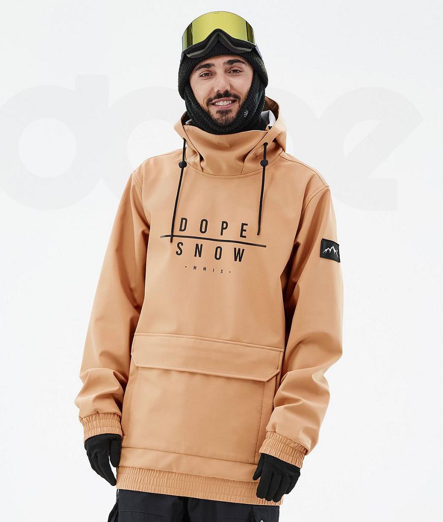 Dope Wylie DS Uomo Giacche Snowboard Khaki Gialle | ITEX2822