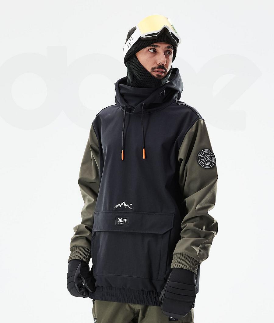 Dope Wylie Patch Uomo Giacche Snowboard Nere Verdi | ITCE2829