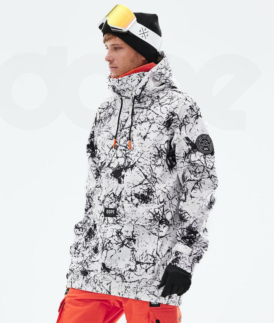 Dope Wylie Patch Uomo Giacche Snowboard Bianche Nere | ITXF2830