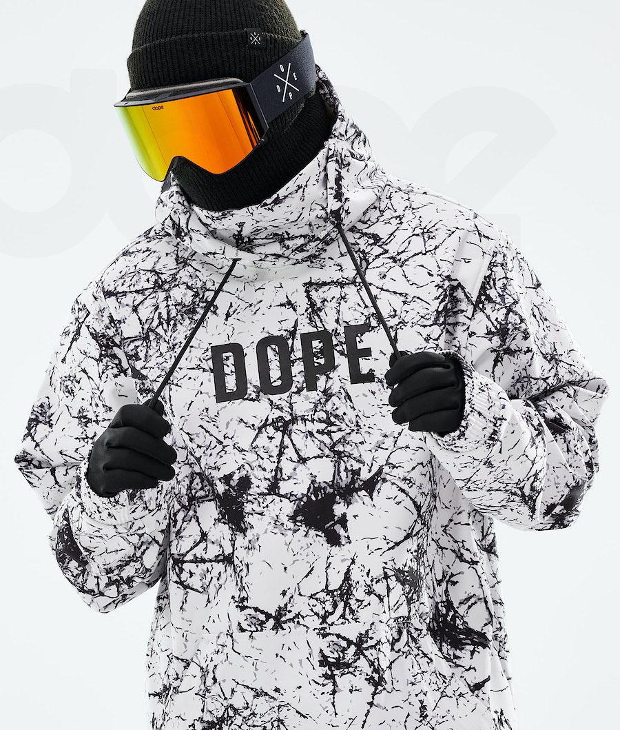 Dope Yeti 2021 Capital Uomo Giacche Snowboard Bianche Nere | ITHK2836