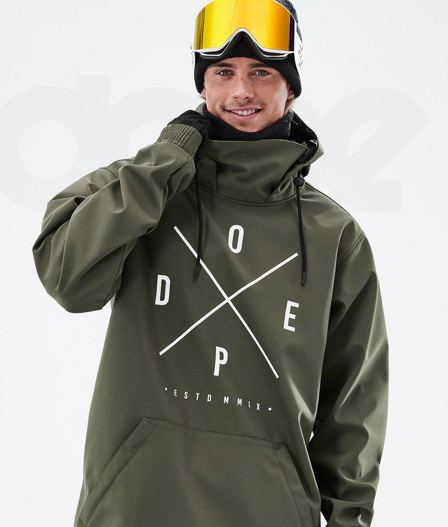 Dope Yeti 2X-Up Uomo Giacche Snowboard Verde Oliva Verdi | ITYU2846