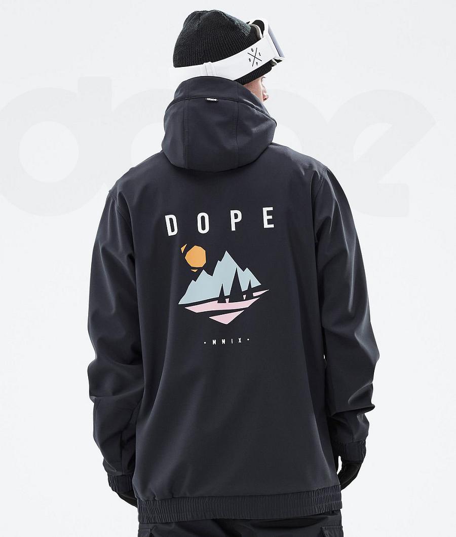 Dope Yeti Pine Uomo Giacche Da Sci Nere | ITVD2970